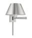 1 Light Swing Arm Wall Lamp in Brushed Nickel