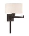 1 Light Swing Arm Wall Lamp in Bronze