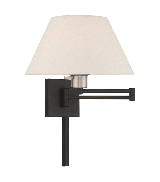1 Light Swing Arm Wall Lamp in Black