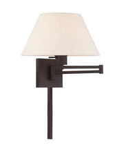 1 Light Swing Arm Wall Lamp in Bronze