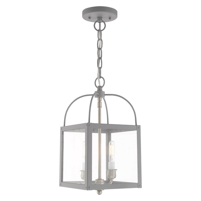 Milford 2 Light Convertible Mini Pendant/Ceiling Mount in Nordic Gray