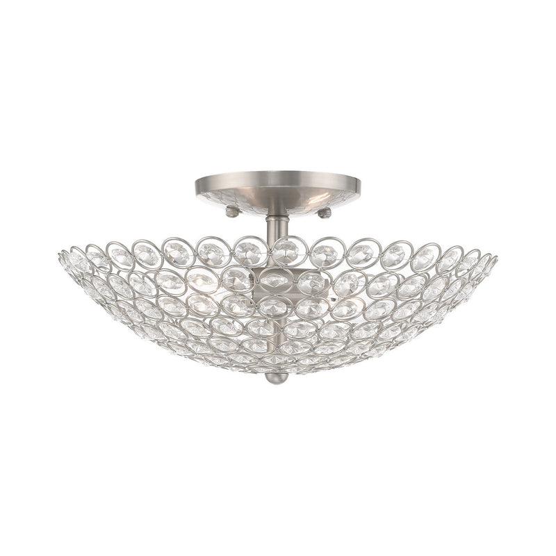 Cassandra 2 Light Ceiling Mount in Brushed Nickel