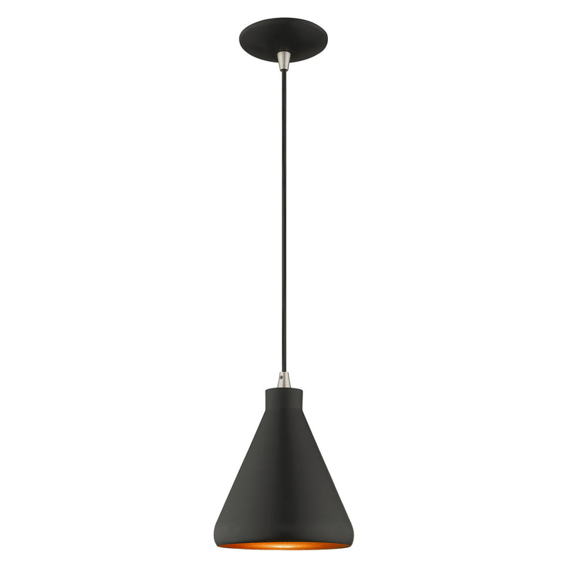 1 Light Mini Pendant in Black