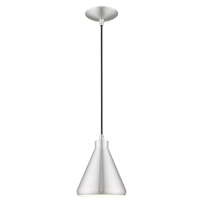 1 Light Mini Pendant in Brushed Aluminum