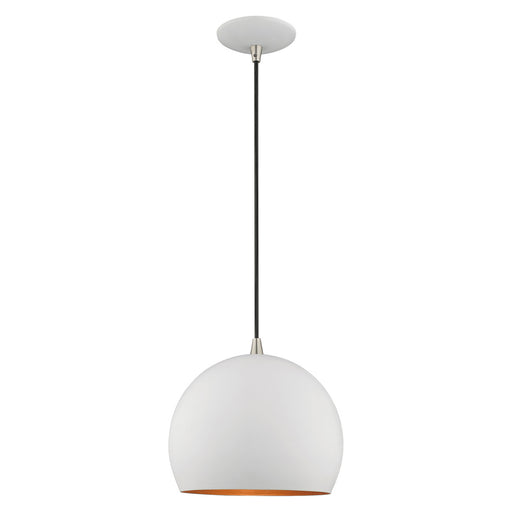 1 Light Mini Pendant in White