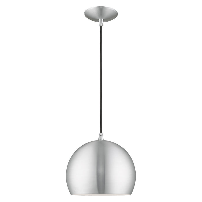 1 Light Mini Pendant in Brushed Aluminum