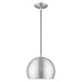 1 Light Mini Pendant in Brushed Aluminum