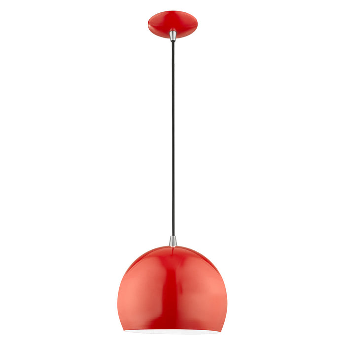 1 Light Mini Pendant in Shiny Red