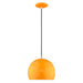 1 Light Mini Pendant in Shiny Orange