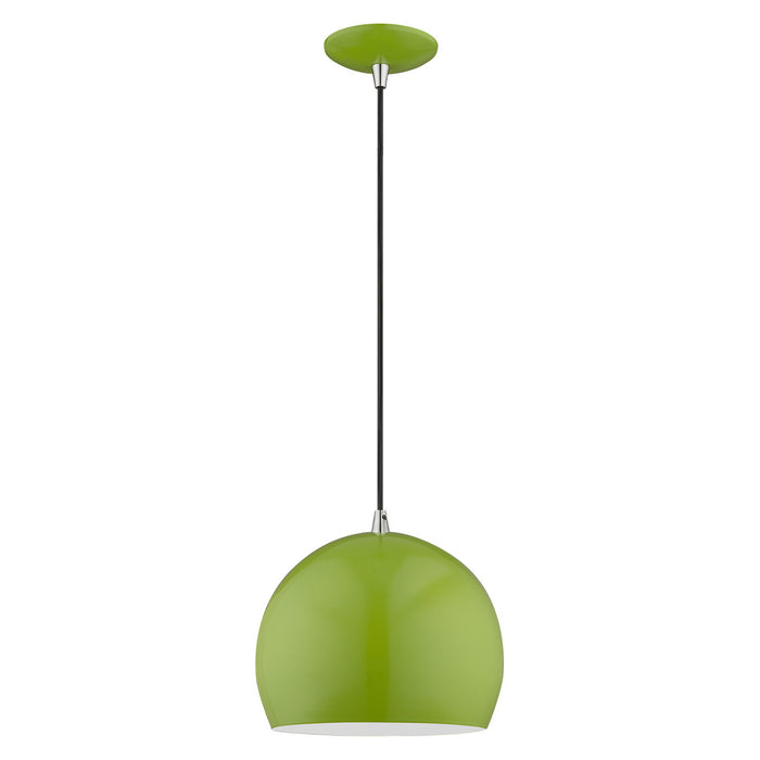 1 Light Mini Pendant in Shiny Apple Green
