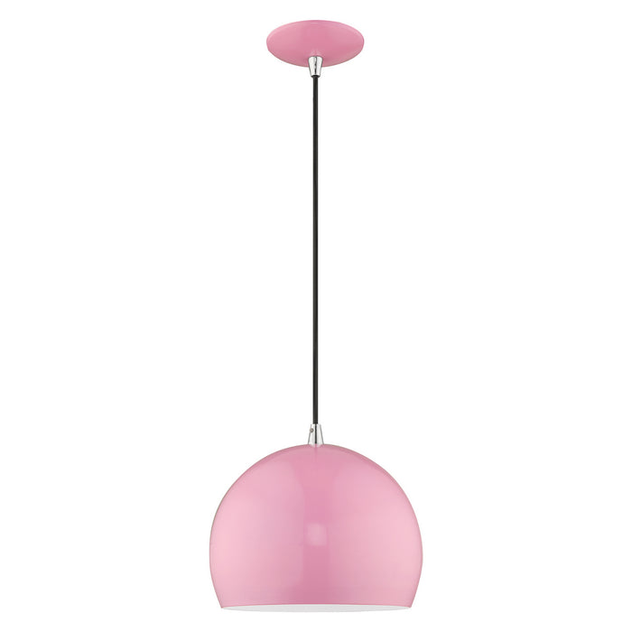 1 Light Mini Pendant in Shiny Pink