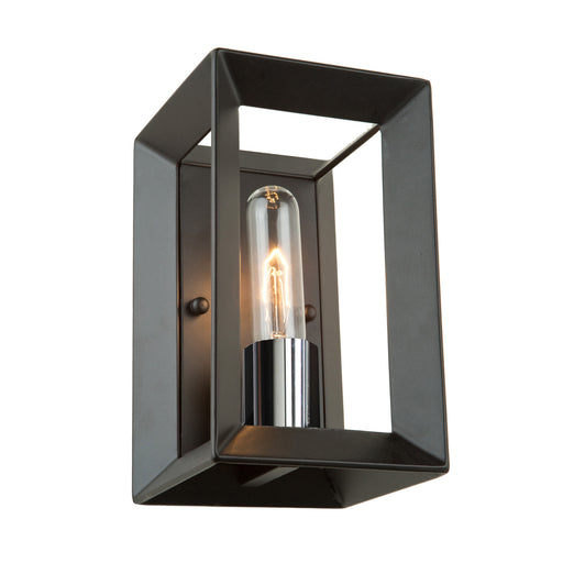 Vineyard Wall Light In Black & Chrome