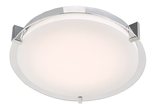 Matrix Flat Round Glass Low Profile Flush-Mount in Chrome - Lamps Expo