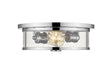 Savannah 2 Light Flush Mount in Chrome with Clear Glass