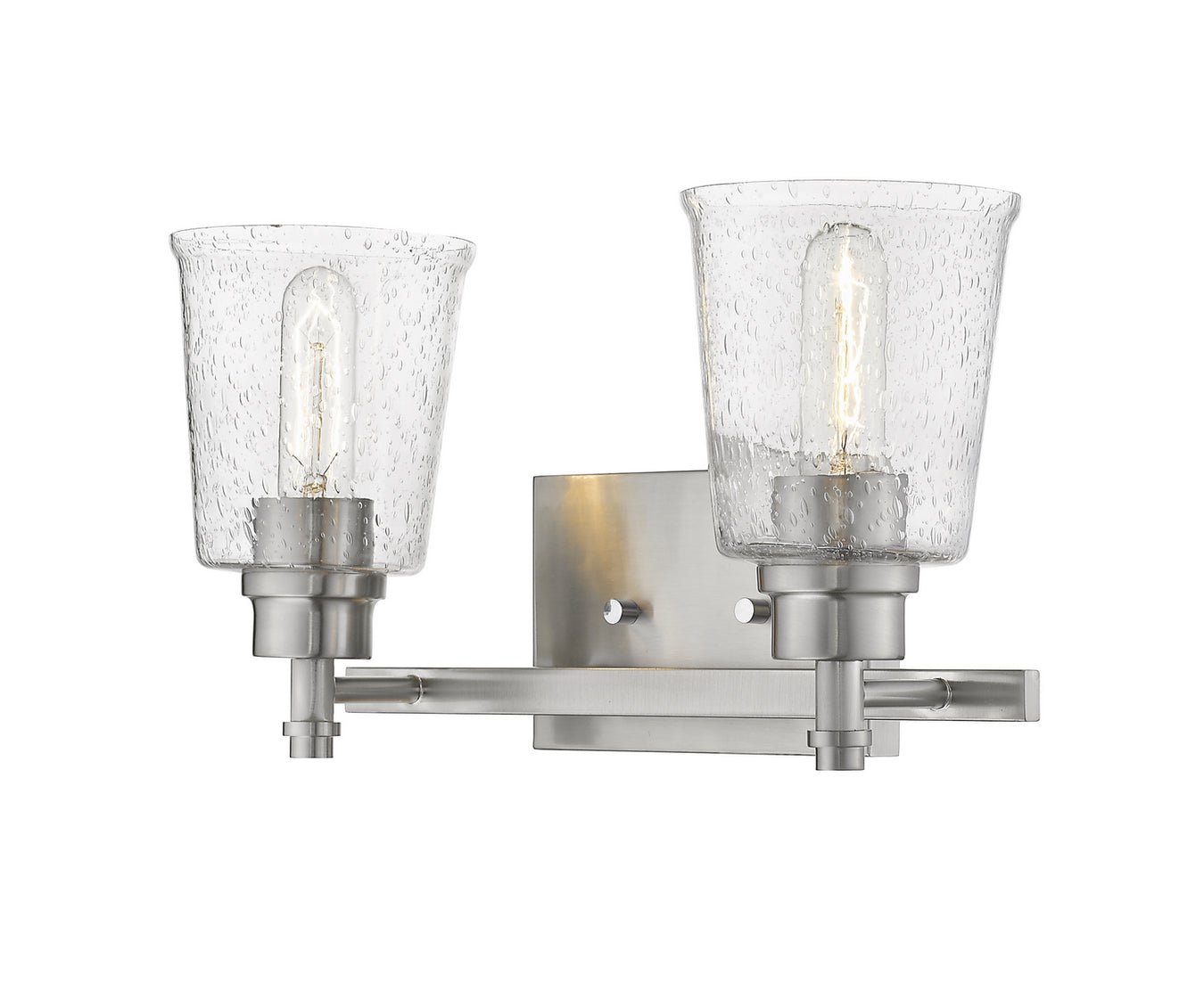 Bohin 2 Light Vanity in Brushed Nickel