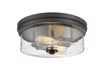 Bohin 2 Light Flush Mount in Matte Black