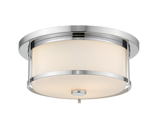 Savannah 2 Light Flush Mount in Chrome with Matte Opal Glass