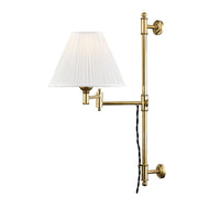 Classic No.1 1 Light Adjustable Wall Sconce in Aged Brass