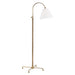 Curves No.1 1-Light Floor Lamp W/ Rattan Accent in Aged Brass - Lamps Expo