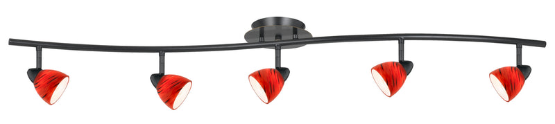 7.25-19.25" Adjustable Metal Serpentine 5-Light Ceiling Fixture - Lamps Expo
