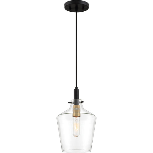 June 1-Light Mini Pendant in Earth Black