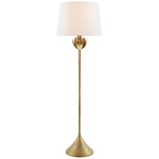Alberto One Light Floor Lamp in Antique Gold Leaf