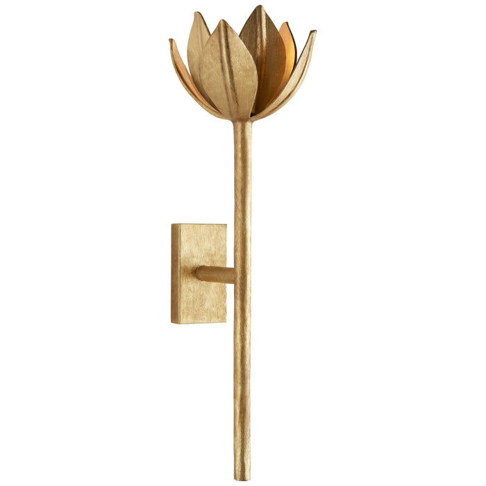 Alberto One Light Wall Sconce in Antique Gold Leaf
