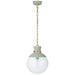 Lucia One Light Pendant in Celedon with Gild
