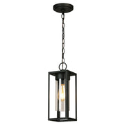 Walker Hill 1x60W Outdoor Pendant With Matte Black Finish & Clear Glass