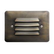 Louvered LED Step Light in Centennial Brass