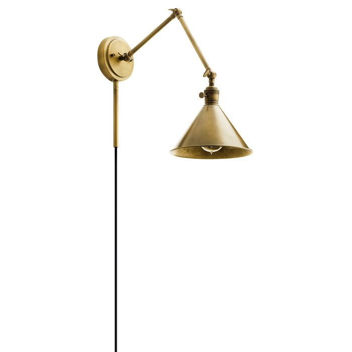 Ellerbeck Wall Sconce 1-Light in Natural Brass
