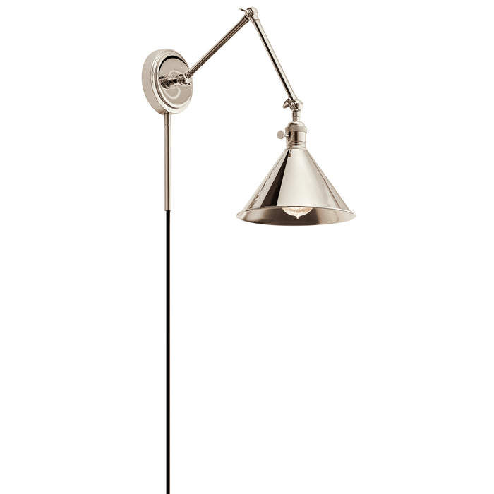 Ellerbeck Wall Sconce 1-Light in Polished Nickel