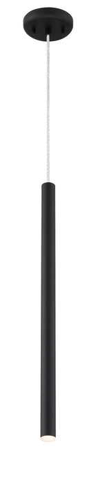 Forest 1 Light Mini Pendant in Matt black with 24" Matt Black Shade