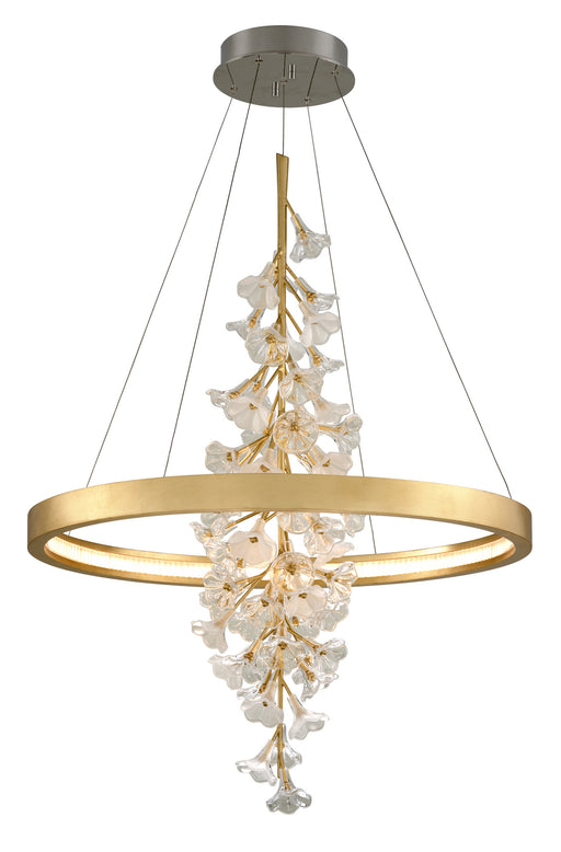 Jasmine 1-Light Pendant in Gold Leaf with Clear Glass - Lamps Expo