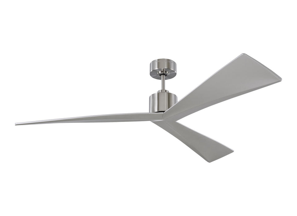 Adler Ceiling Fan in Brushed Steel with Silver ABS Blade