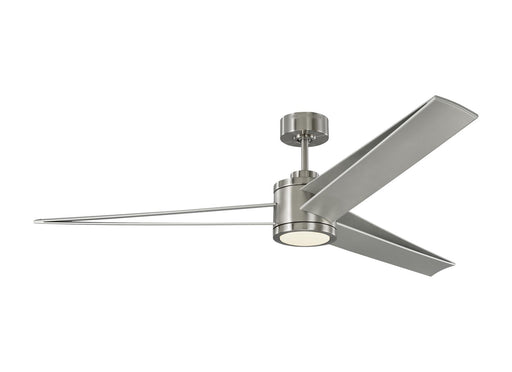 Armstrong Ceiling Fan in Brushed Steel with Silver Blade