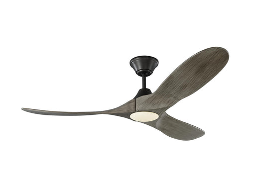 Maverick II LED Ceiling Fan in Aged Pewter with Light Grey Weathered Oak Blade