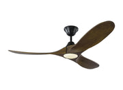 Maverick II LED Ceiling Fan in Matte Black with Dark Walnut Blade