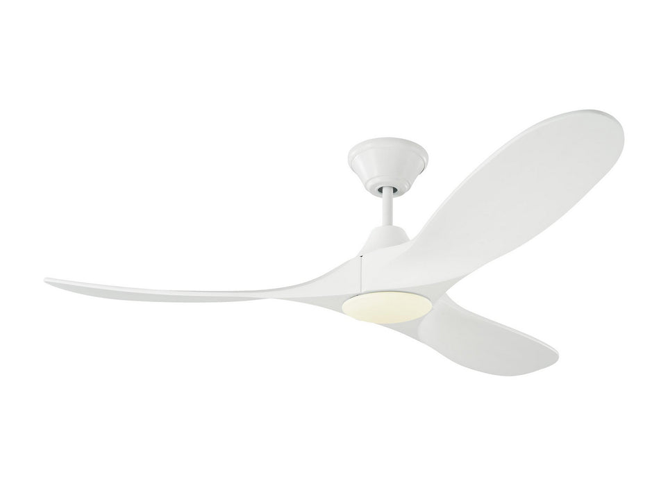 Maverick II LED Ceiling Fan in Matte White with Matte White Blade