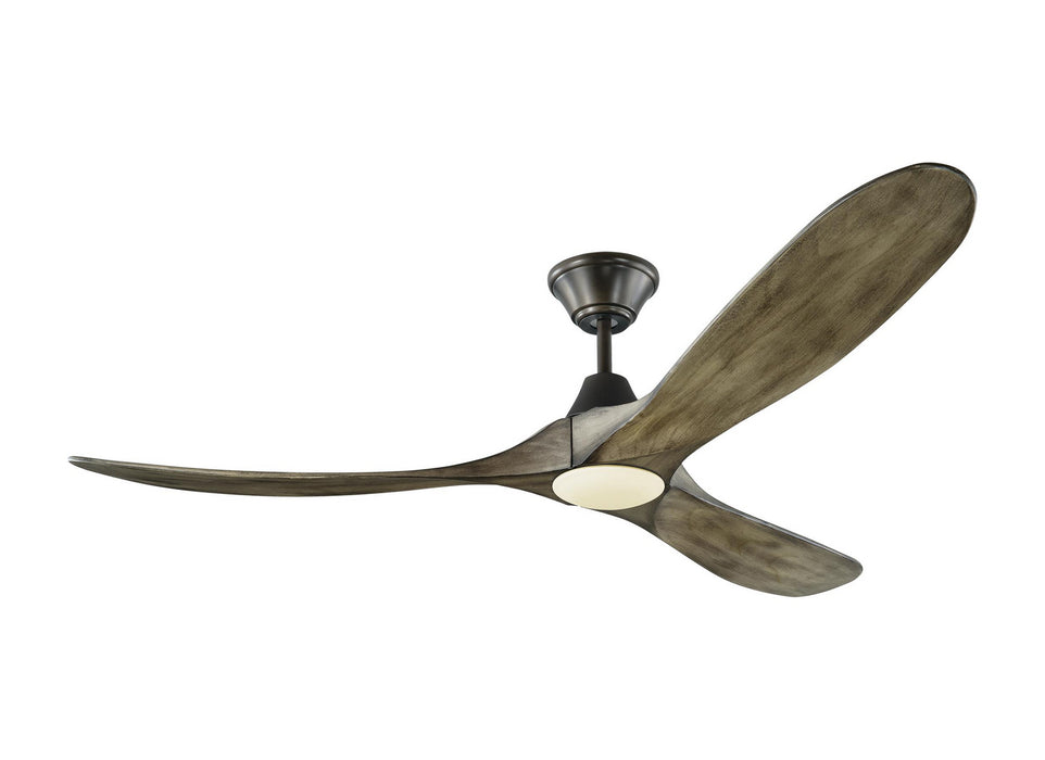 Maverick LED Ceiling Fan in Aged Pewter with Light Grey Weathered Oak Blade