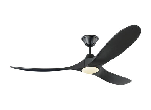 Maverick LED Ceiling Fan in Matte Black with Black Blade