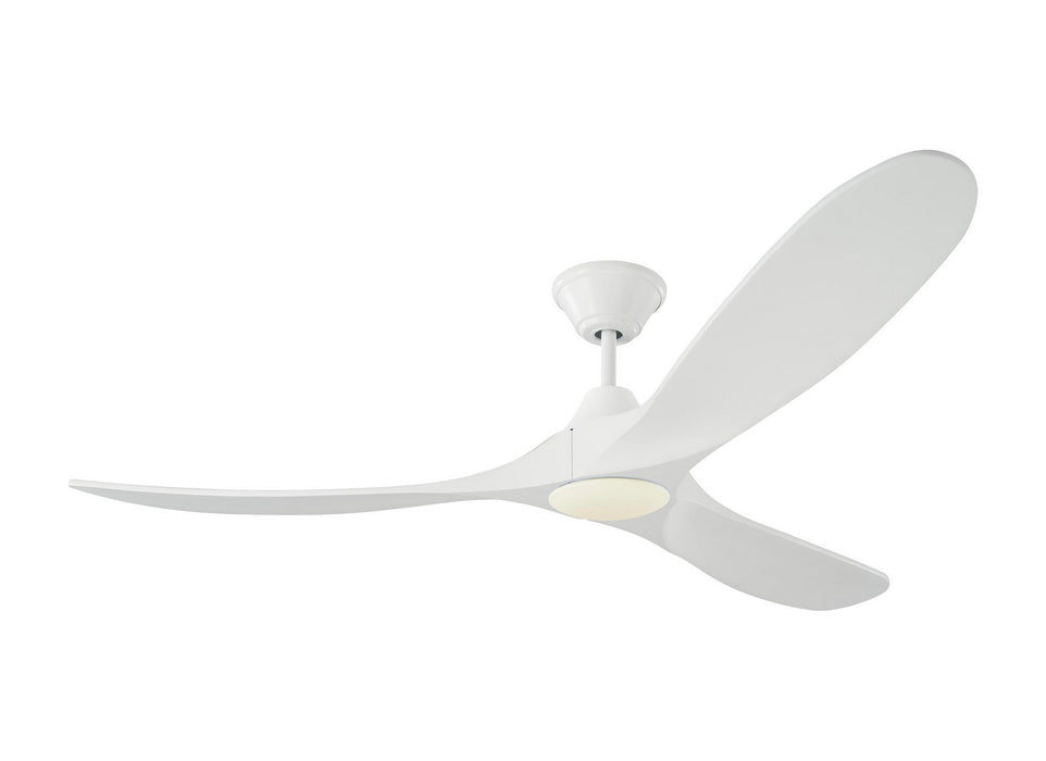Maverick LED Ceiling Fan in Matte White with Matte White Blade