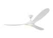 Maverick Max LED Ceiling Fan in Matte White with Matte White Blade