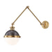 Latham 1 Light Swing Arm Wall Sconce in Aged/Antique Distressed Bronze