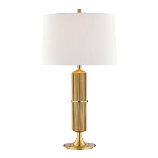 Tompkins 1 Light Table Lamp in Aged Brass