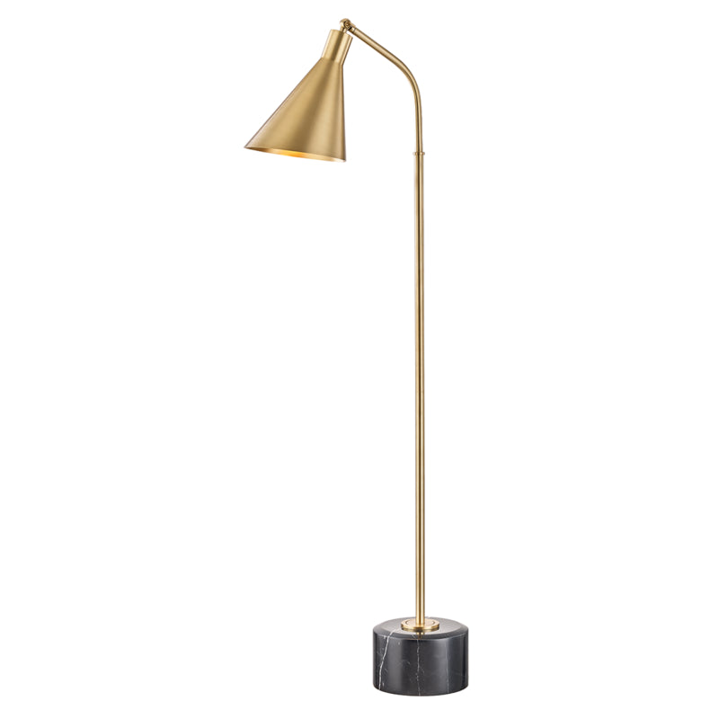 Stanton 1 Light Floor Lamp in Aged Brass