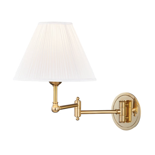 Signature No.1 1 Light Adjustable Wall Sconce in Aged Brass