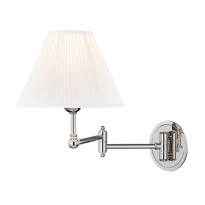 Signature No.1 1 Light Adjustable Wall Sconce in Polished Nickel