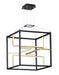 Chamber LED Pendant in Black / Gold - Lamps Expo