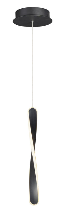 Pirouette 1-Light LED Pendant in Black